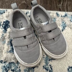 Toms Gray Sneakers with Velcro Straps